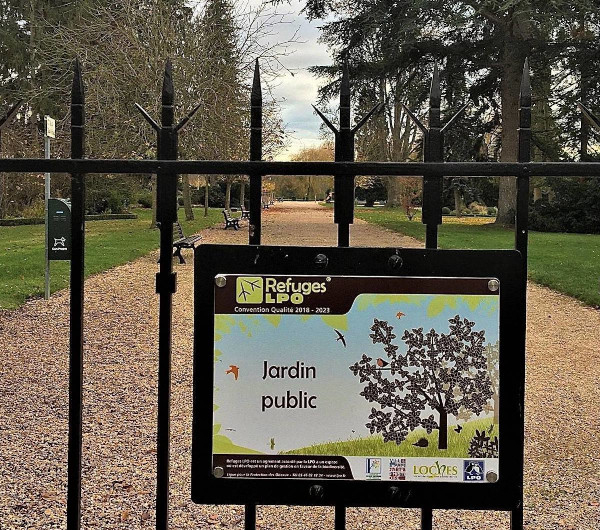 Panneau du jardin public de Loches © LPO